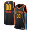 NBA Mænd Trøje Oklahoma City Thunder Custom 2024-25 Nike City Edition Sort Swingman